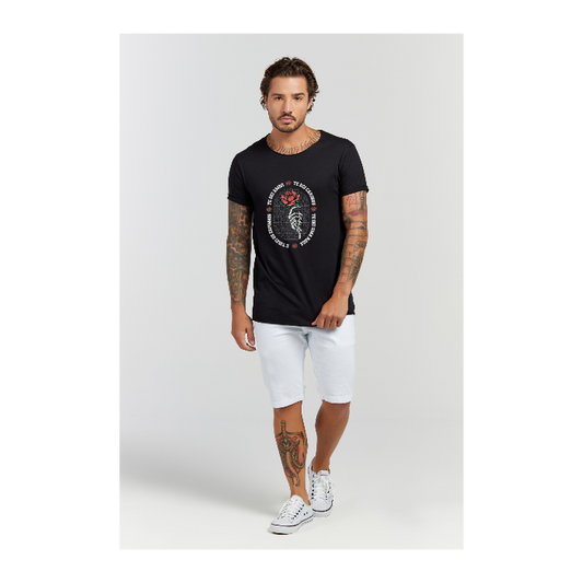 Camiseta Longline Preto