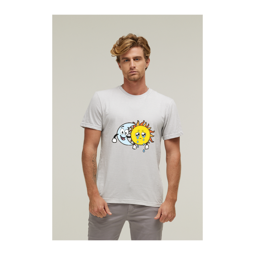 Camiseta Estonada Branco Gelo