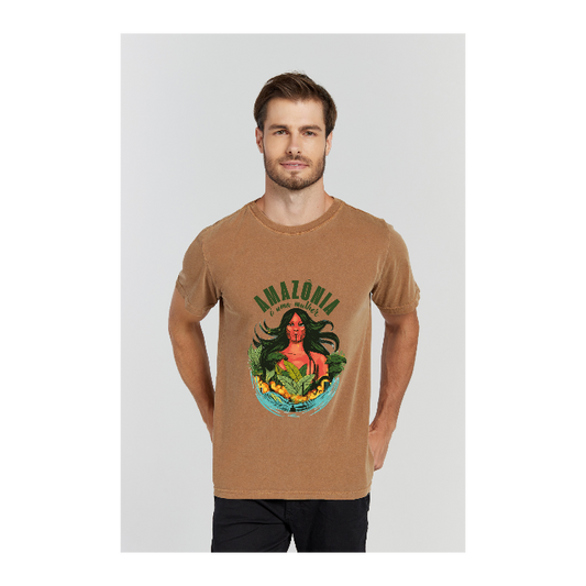 Camiseta Estonada Marrom