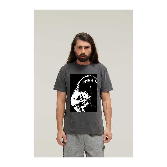 Camiseta Estonada Cinza Chumbo