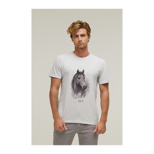 Camiseta Estonada Branco Gelo