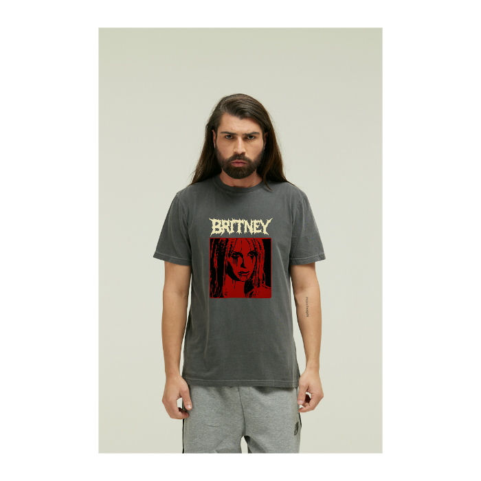 Camiseta Estonada Cinza Chumbo