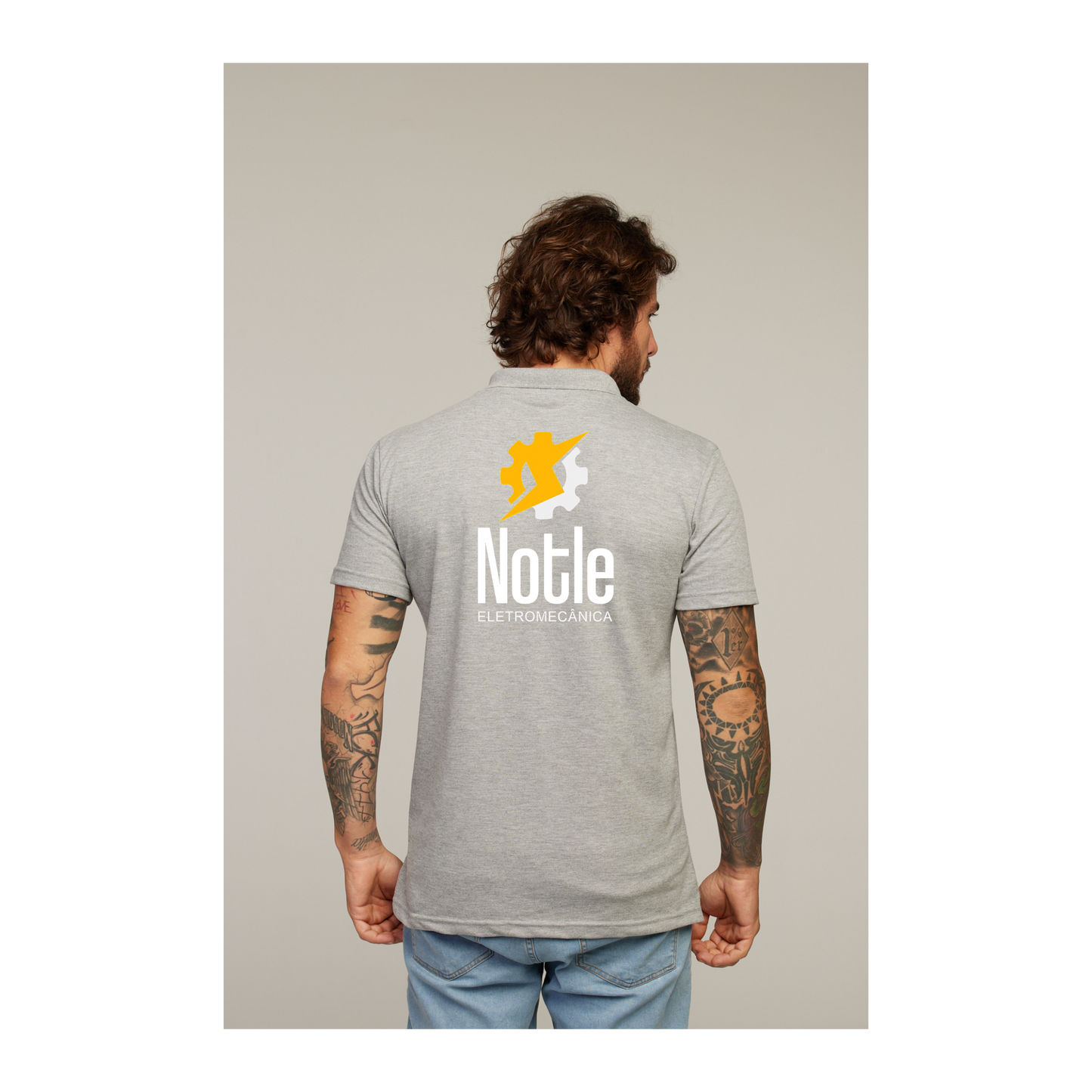 Camisa Polo Cinza Mescla