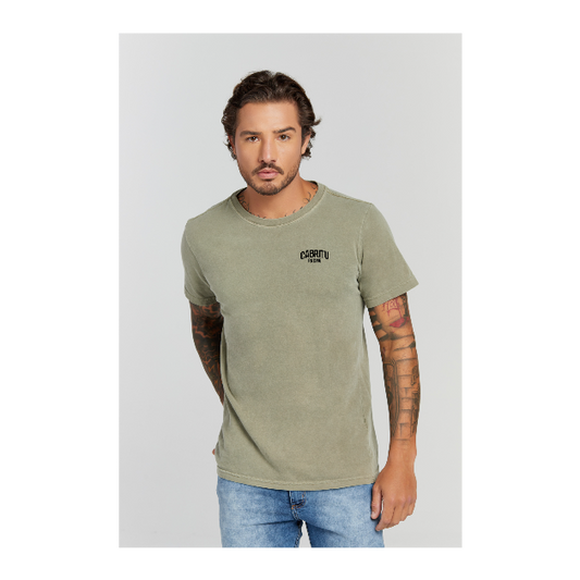Camiseta Estonada Verde Militar