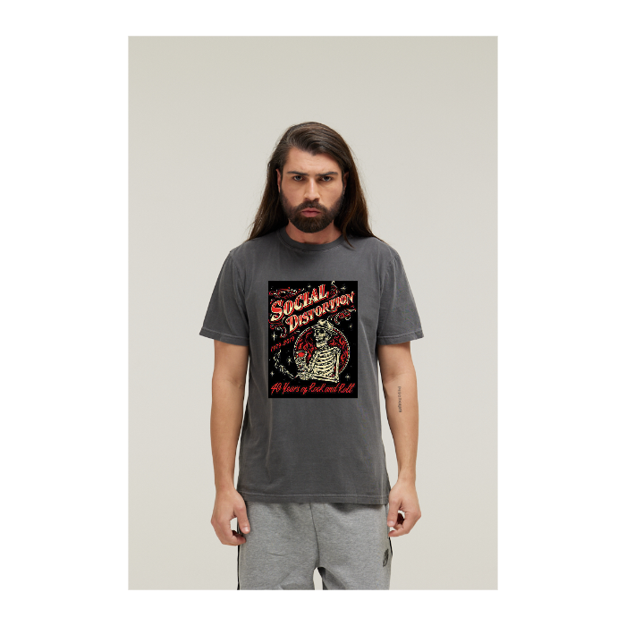 Camiseta Estonada Cinza Chumbo