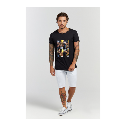 Camiseta Longline Preto