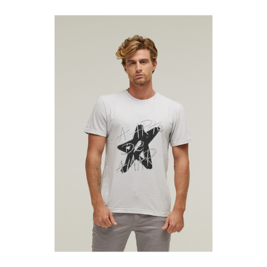 Camiseta Estonada Branco Gelo