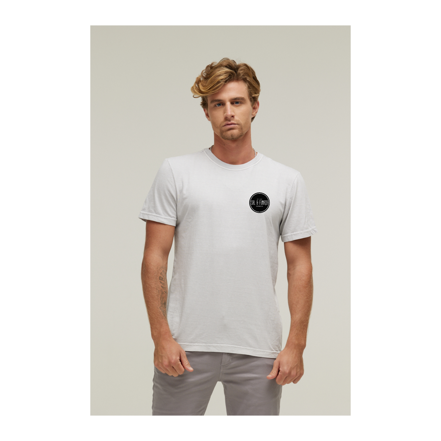 Camiseta Estonada Branco Gelo