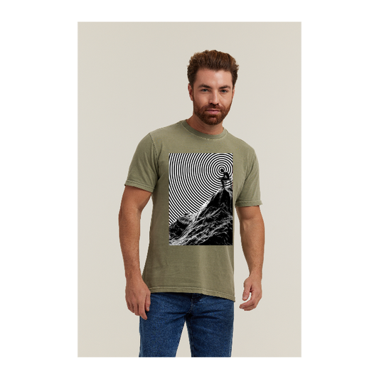 Camiseta Estonada Verde Militar
