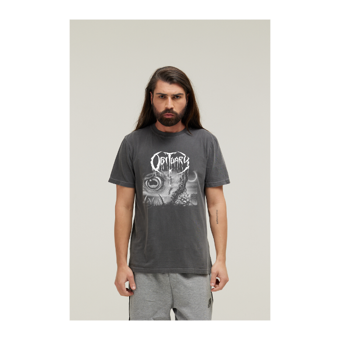 Camiseta Estonada Cinza Chumbo