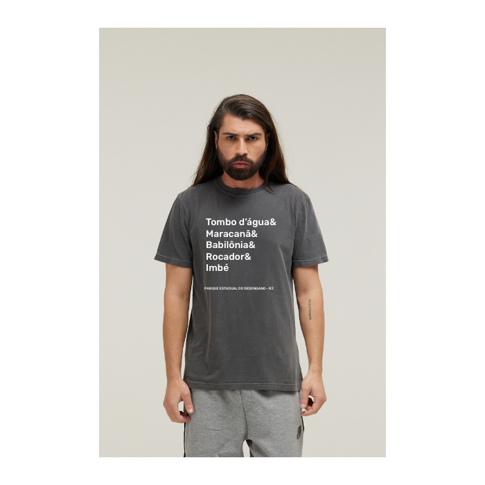 Camiseta Estonada Cinza Chumbo