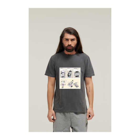 Camiseta Estonada Cinza Chumbo