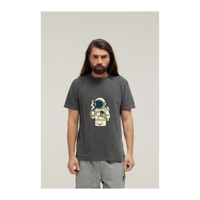 Camiseta Estonada Cinza Chumbo