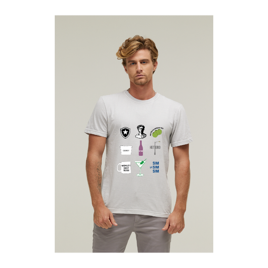 Camiseta Estonada Branco Gelo