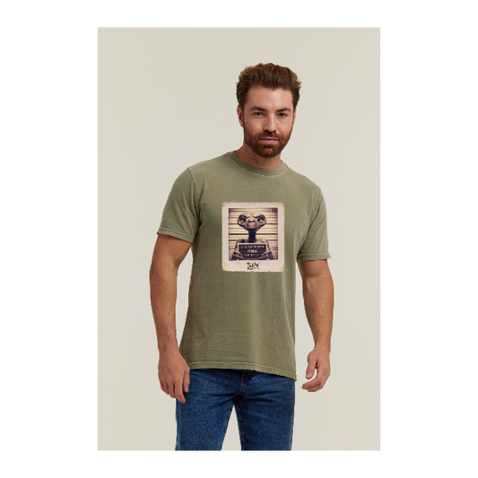 Camiseta Estonada Verde Militar