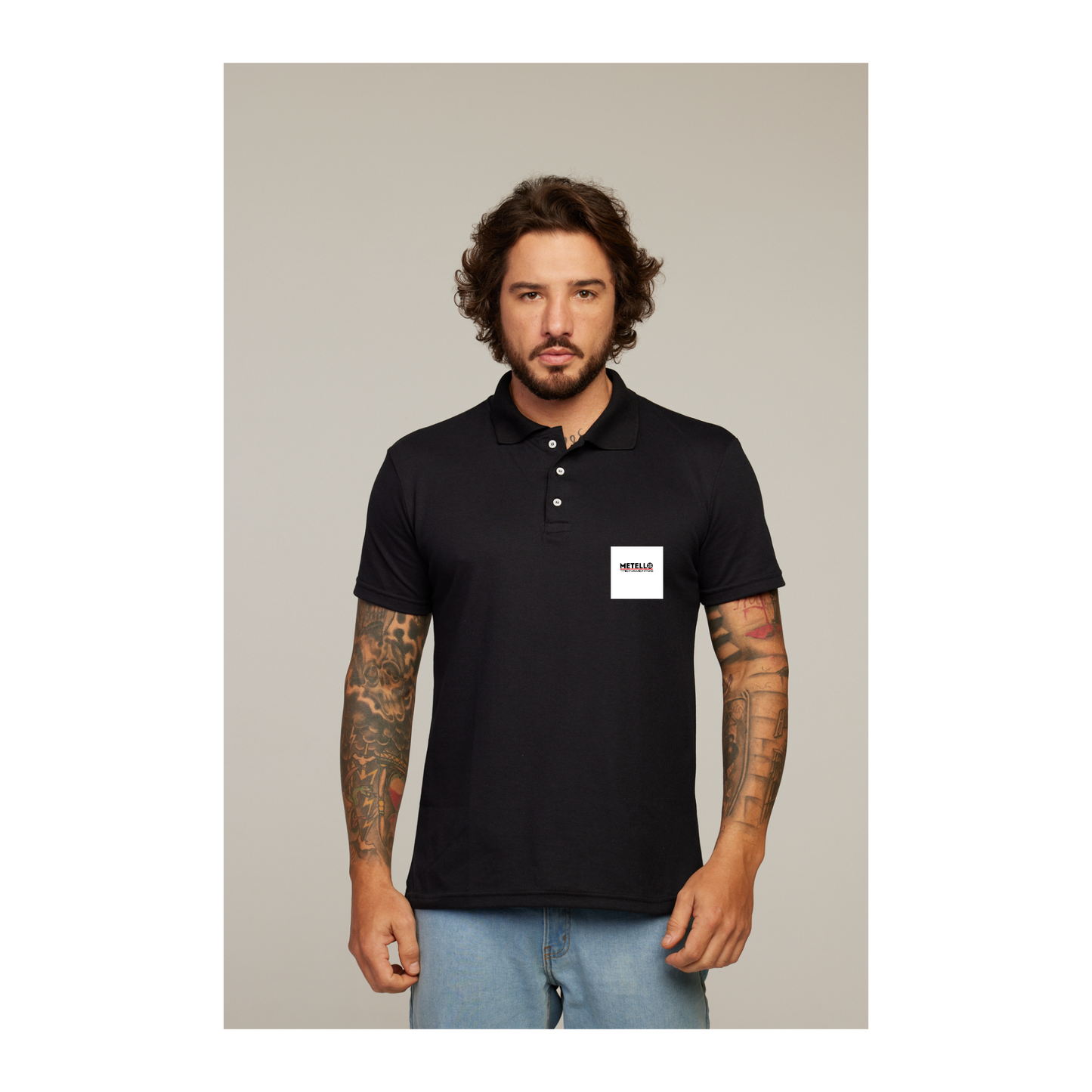 Camisa Polo Preta