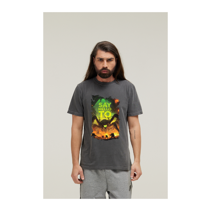 Camiseta Estonada Cinza Chumbo