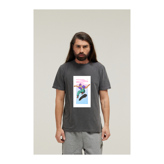 Camiseta Estonada Cinza Chumbo