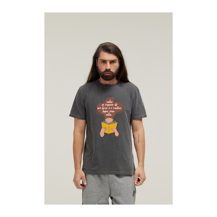 Camiseta Estonada Cinza Chumbo