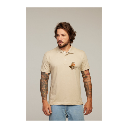 Camisa Polo Caqui