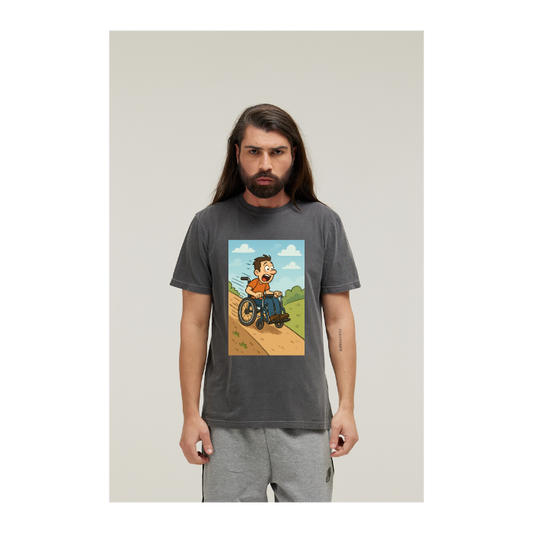 Camiseta Estonada Cinza Chumbo