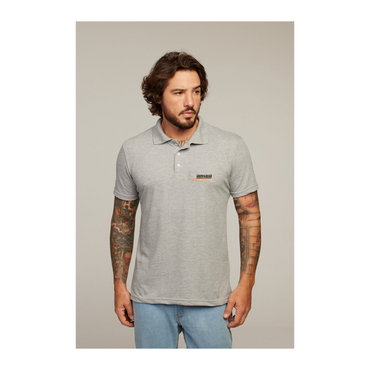 Camisa Polo Cinza Mescla