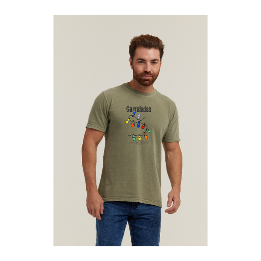 Camiseta Estonada Verde Militar