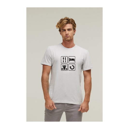 Camiseta Estonada Branco Gelo