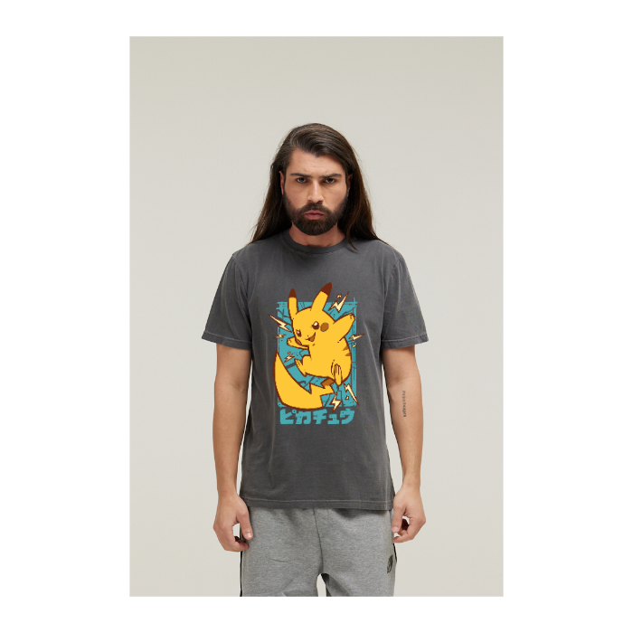 Camiseta Estonada Cinza Chumbo