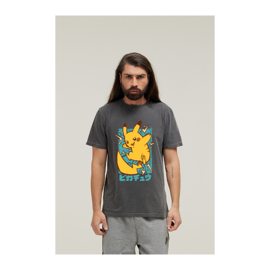 Camiseta Estonada Cinza Chumbo