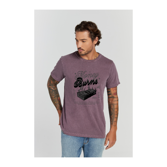 Camiseta Estonada Roxo