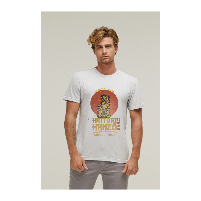 Camiseta Estonada Branco Gelo