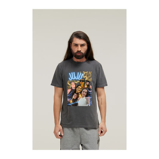 Camiseta Estonada Cinza Chumbo