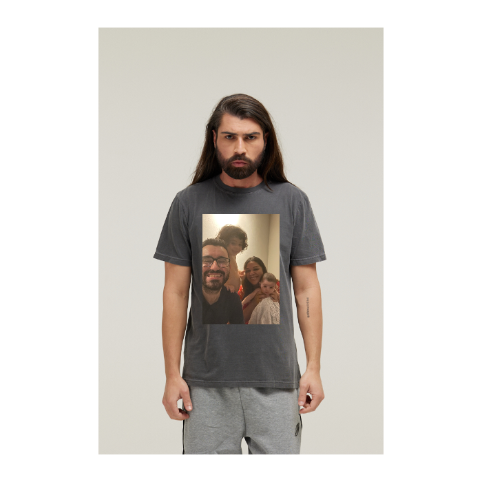 Camiseta Estonada Cinza Chumbo