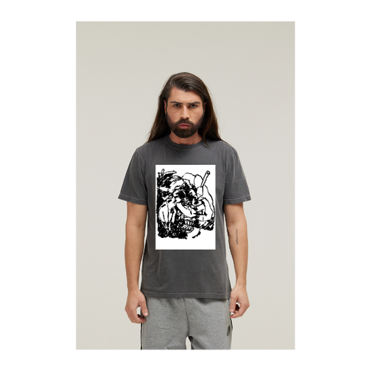 Camiseta Estonada Cinza Chumbo