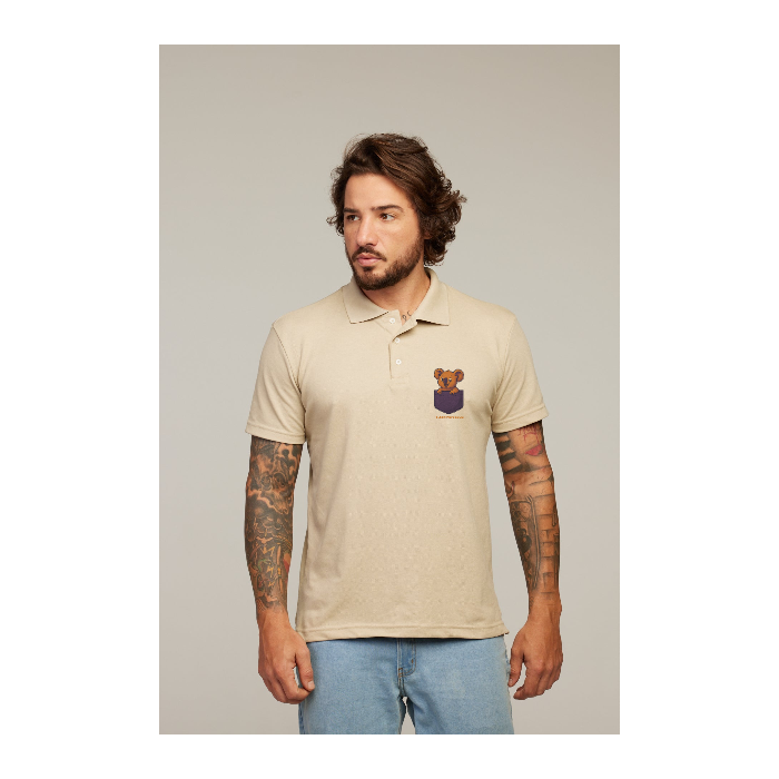 Camisa Polo Caqui