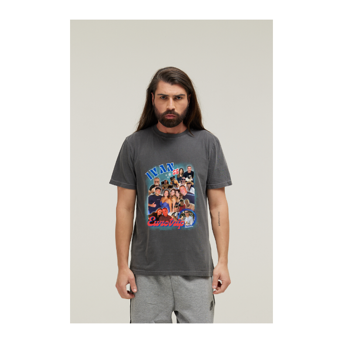 Camiseta Estonada Cinza Chumbo