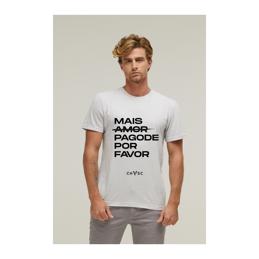 Camiseta Estonada Branco Gelo