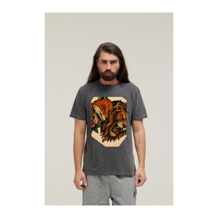 Camiseta Estonada Cinza Chumbo