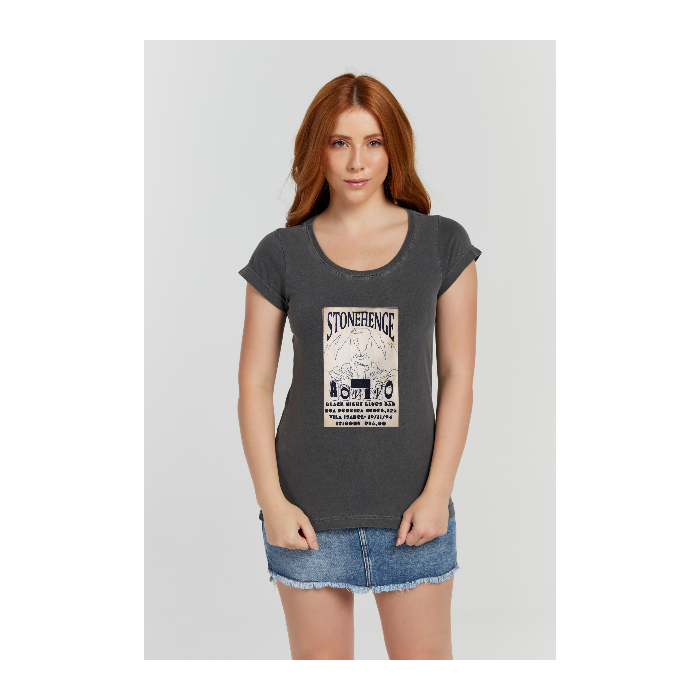 Baby long Estonada Cinza Chumbo