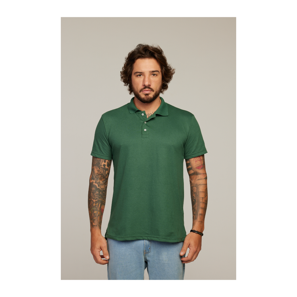 Camisa Polo Verde Musgo