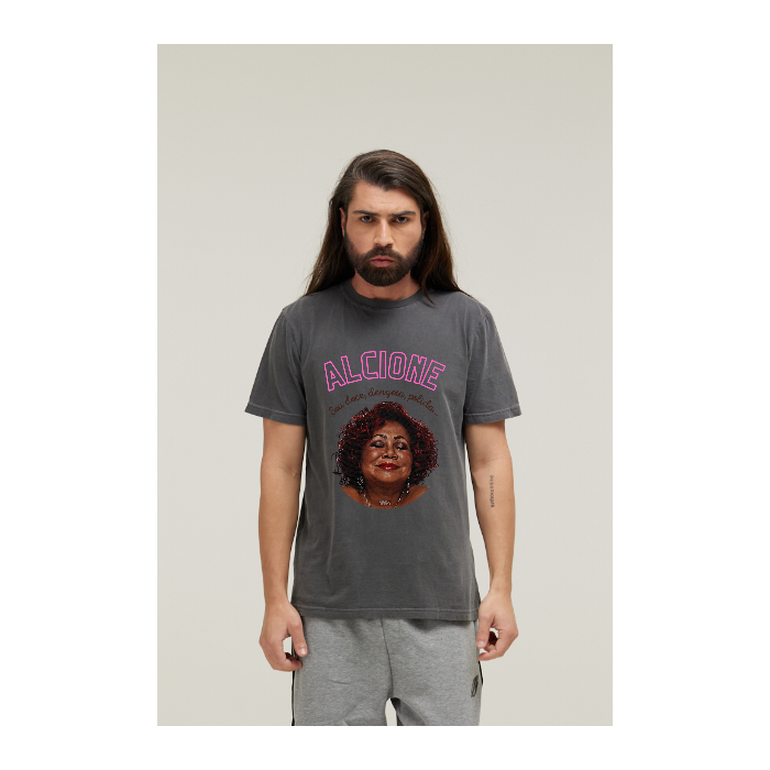 Camiseta Estonada Cinza Chumbo