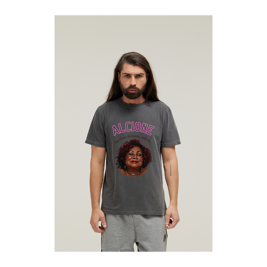 Camiseta Estonada Cinza Chumbo