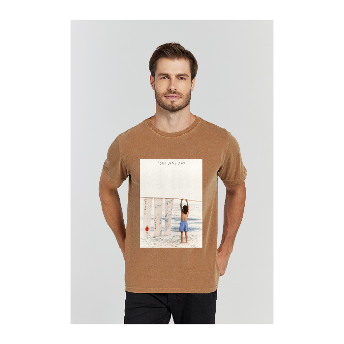 Camiseta Estonada Marrom