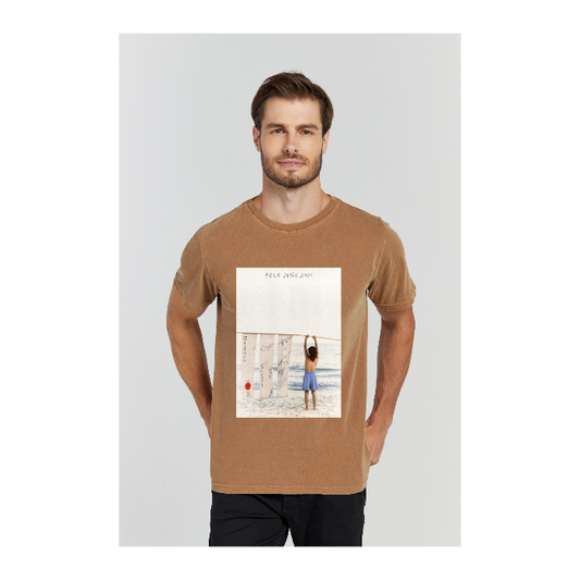 Camiseta Estonada Marrom