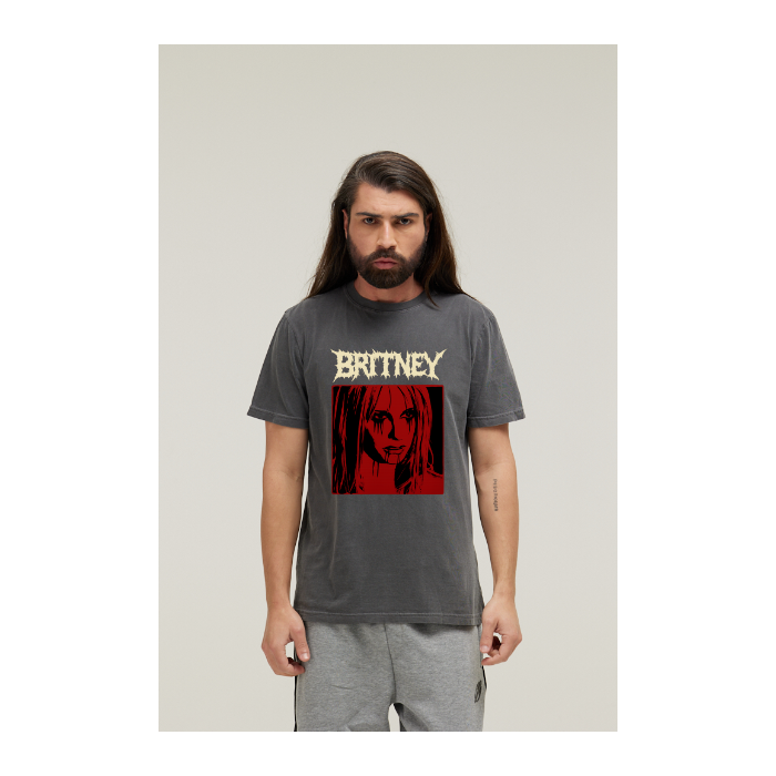 Camiseta Estonada Cinza Chumbo