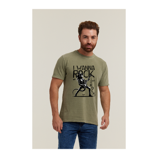 Camiseta Estonada Verde Militar