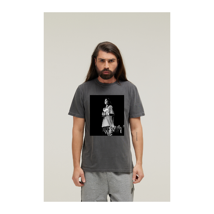 Camiseta Estonada Cinza Chumbo