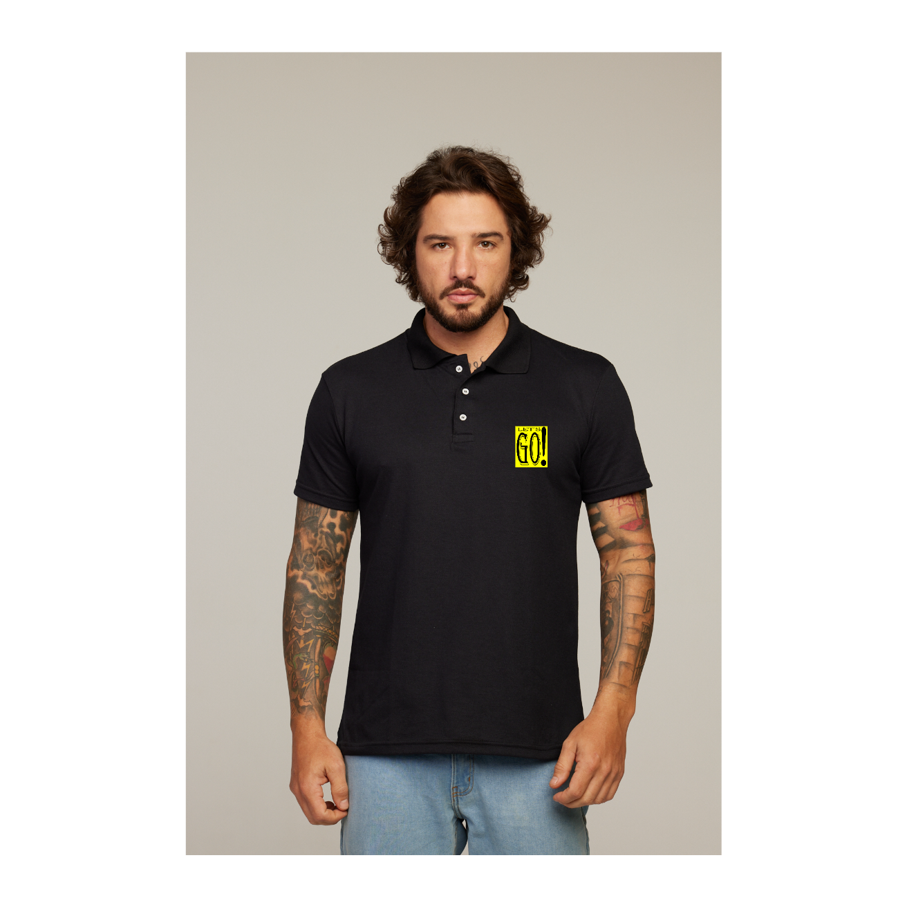 Camisa Polo Preta