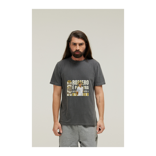 Camiseta Estonada Cinza Chumbo